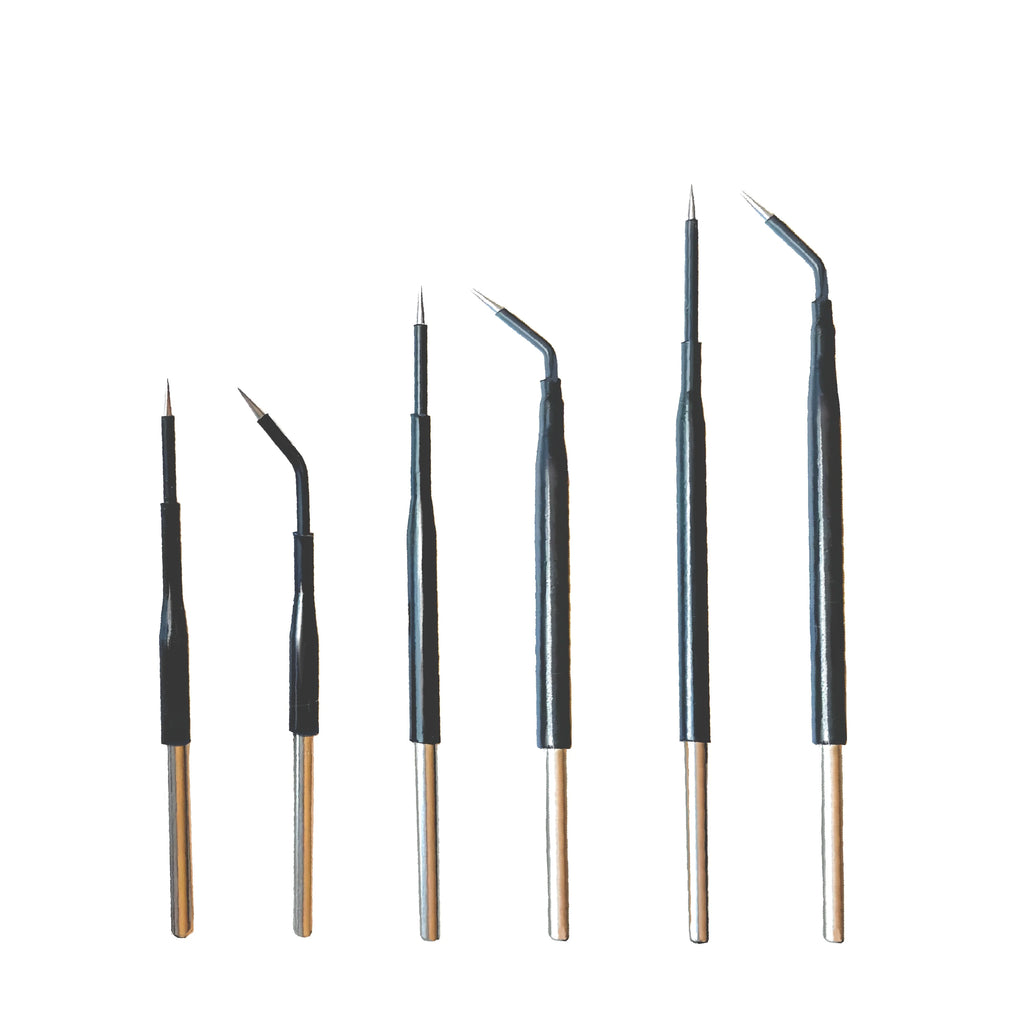 Tungsten Electrosurgical Needle Electrode, Single Non-Sterile Accessory with Listed 2.36mm Shaft for Compatible Monopolar Pencils, SKU A to F Options