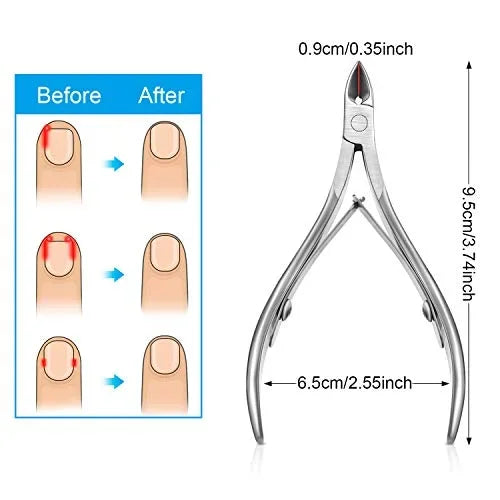 Cuticle Nippers with 1, 2 or 4-Piece Options for Adult Nail Grooming, Manual Manicure and Pedicure Trimming Tools for Professional Nail-Care Supplies