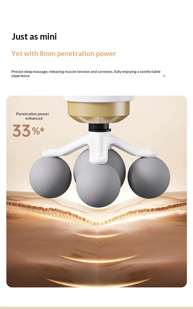 99-Level Electric Body Massager with Listed 11-in-1 Design, High-Frequency Vibration Personal-Care Device in Black or White with USB Type-C Option