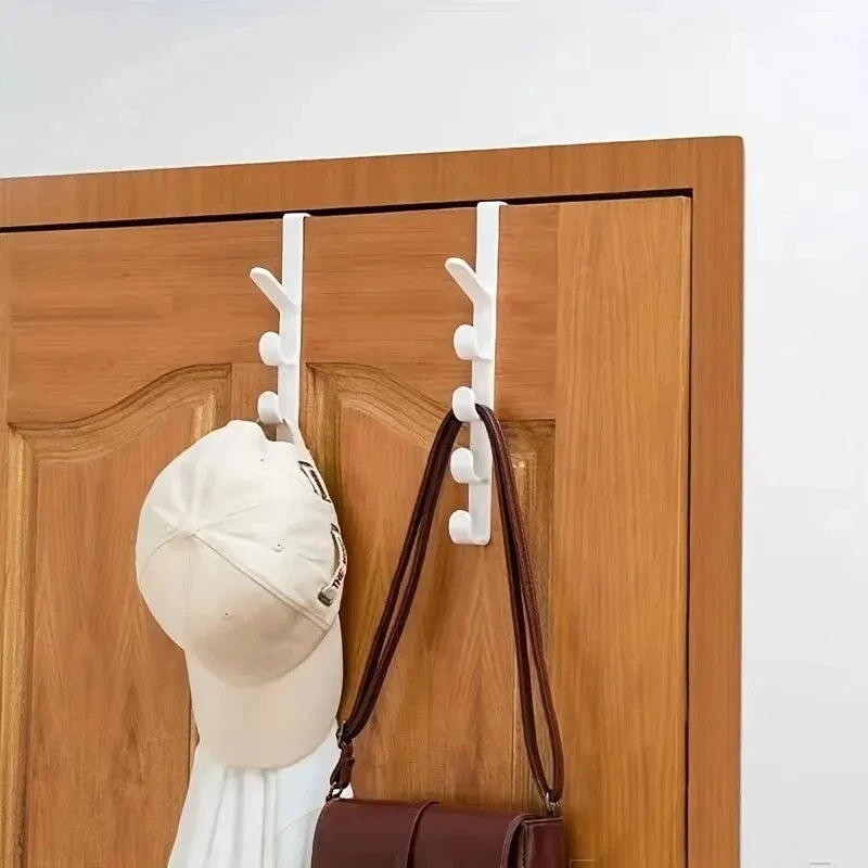 Over-the-Door Hanging Rack for Bags, Hats and Jackets, Single ABS Plastic Bedroom Storage Organizer in White, Black or Brown with 27 x 4.5cm Size Reference