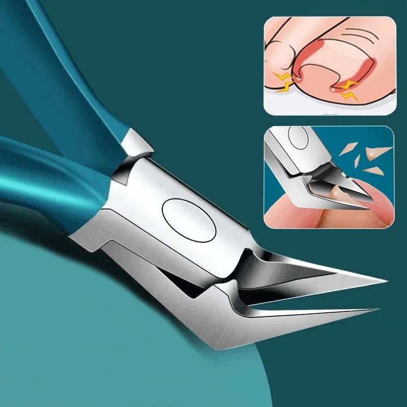 Straight Sharp Tip Toenail Clipper with Stainless Steel Reference, One or Two-Piece Options for Adult Home Grooming and Salon Pedicure Tool Supplies