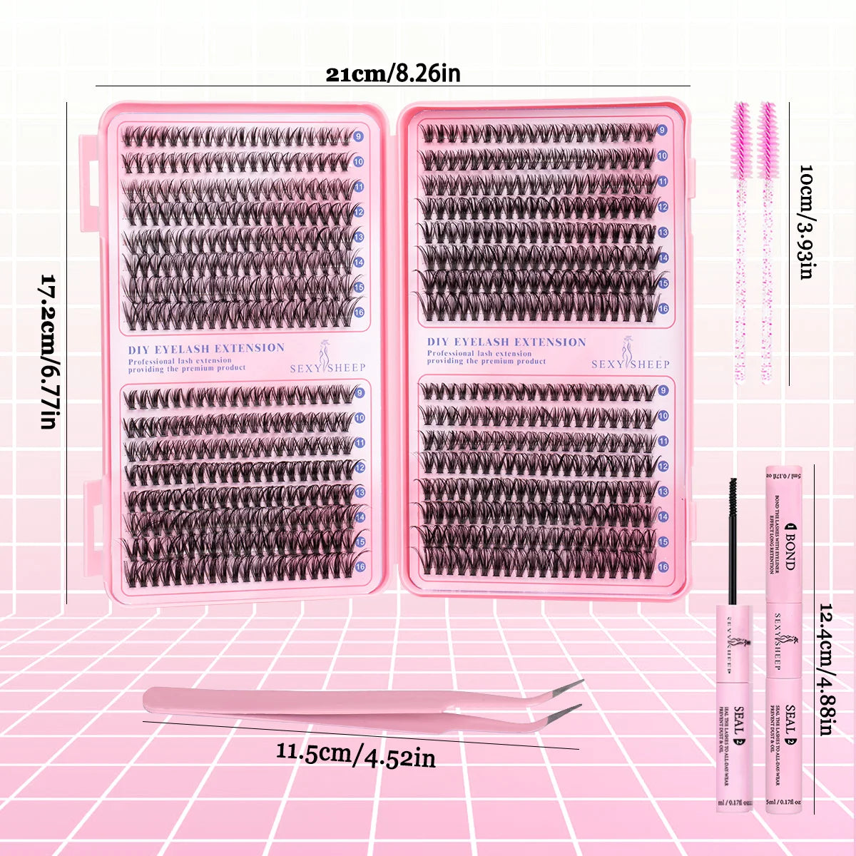 Faux Mink Cluster Lashes for DIY Makeup, Soft Lightweight 3D Wispy False Eyelashes with Fine Bands and Multiple Style Options for At-Home Looks