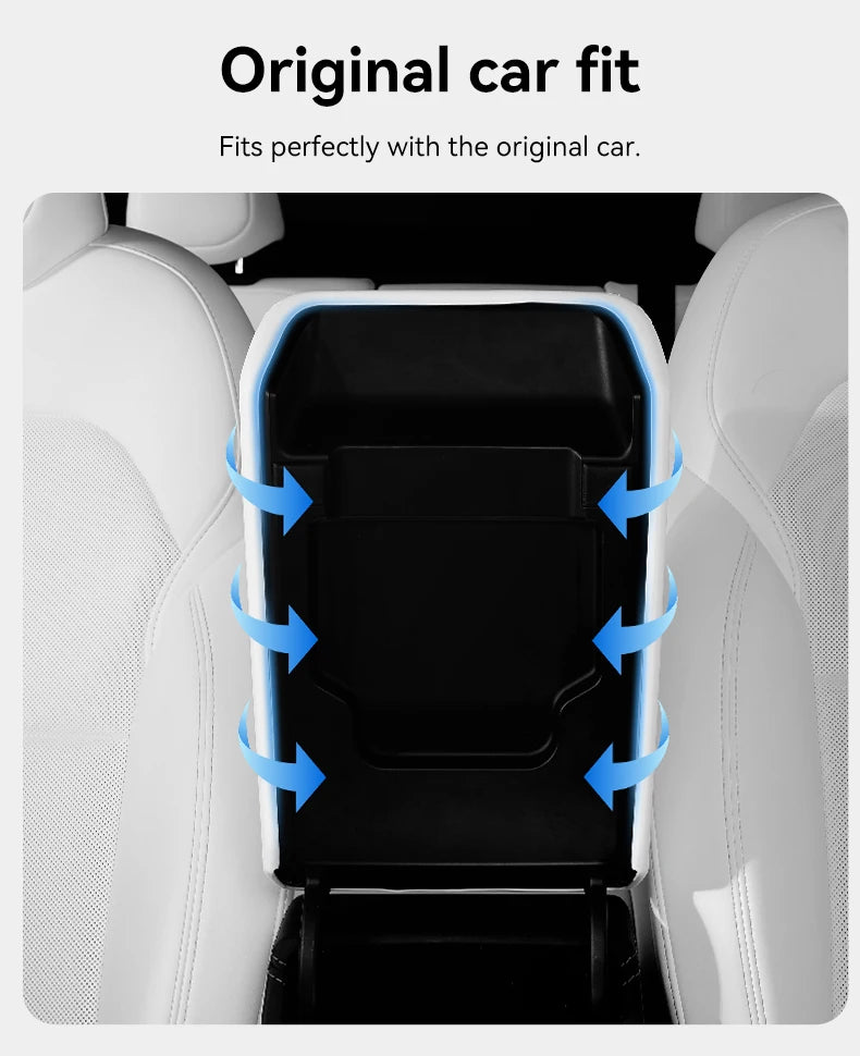 Armrest Cover for Tesla Interior Styling with TPE White, TPE Black and TPU Black Options, Model Y Juniper, YL and Model 3 Highland Labels and Bundle Choices