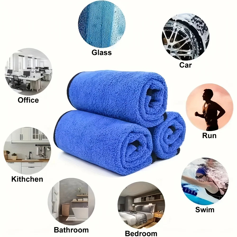 Auto Detailing Microfiber Towels, Car Washing and Drying Cloths in 1, 3, 5, 6 or 10-Piece Options for Routine Vehicle Care and Father's Day Gift Ideas