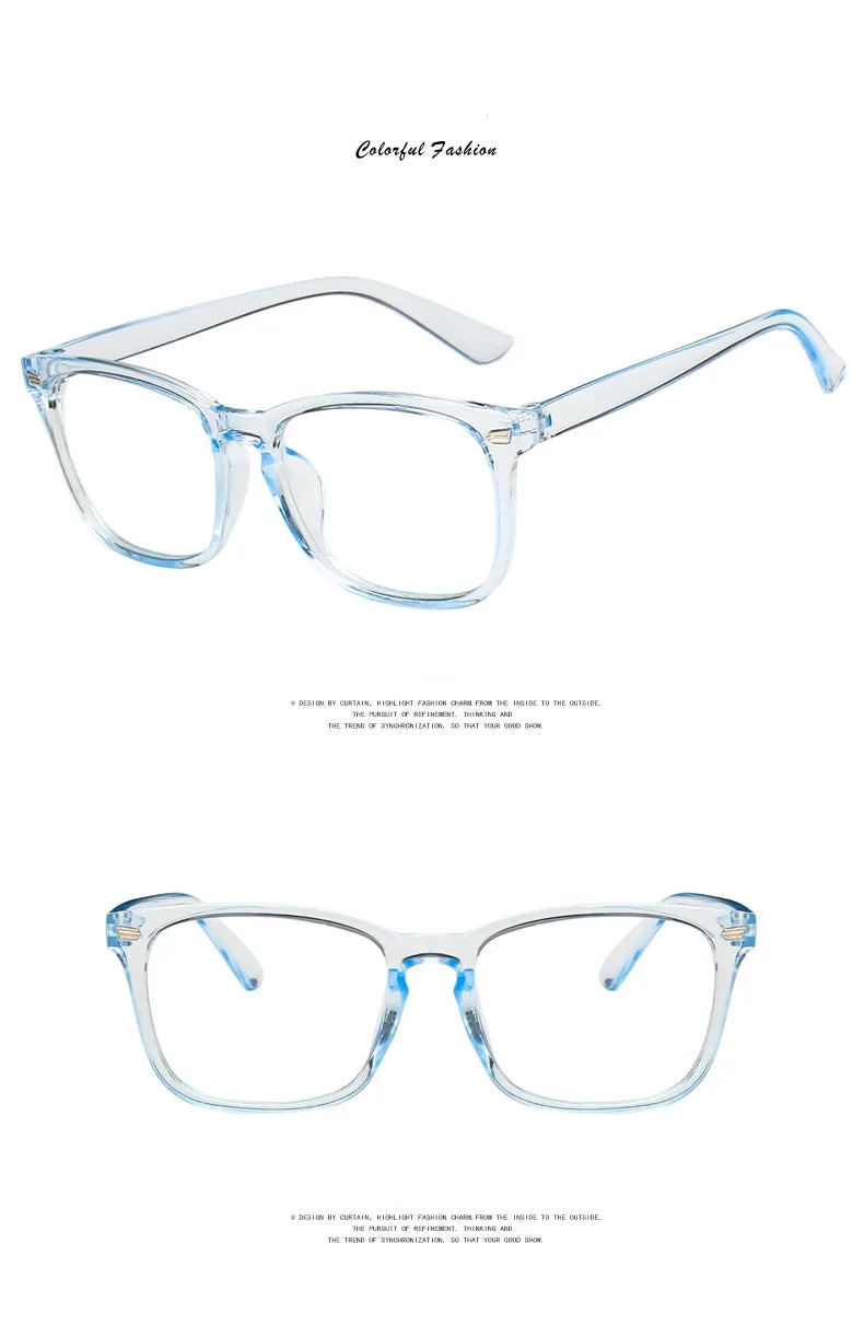 1/3PCS Minimalist Square Transparent Lens Glasses - Blue Light Barrier Suitable For Daily And Casual Wear 15969
