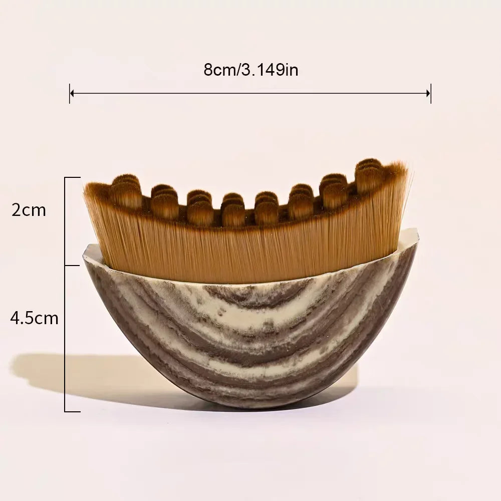 Facial Massage Brush with Contoured Design and Listed Soft Bristles, One or Two-Piece Options for Face, Chin and Jawline Personal Skincare Accessories