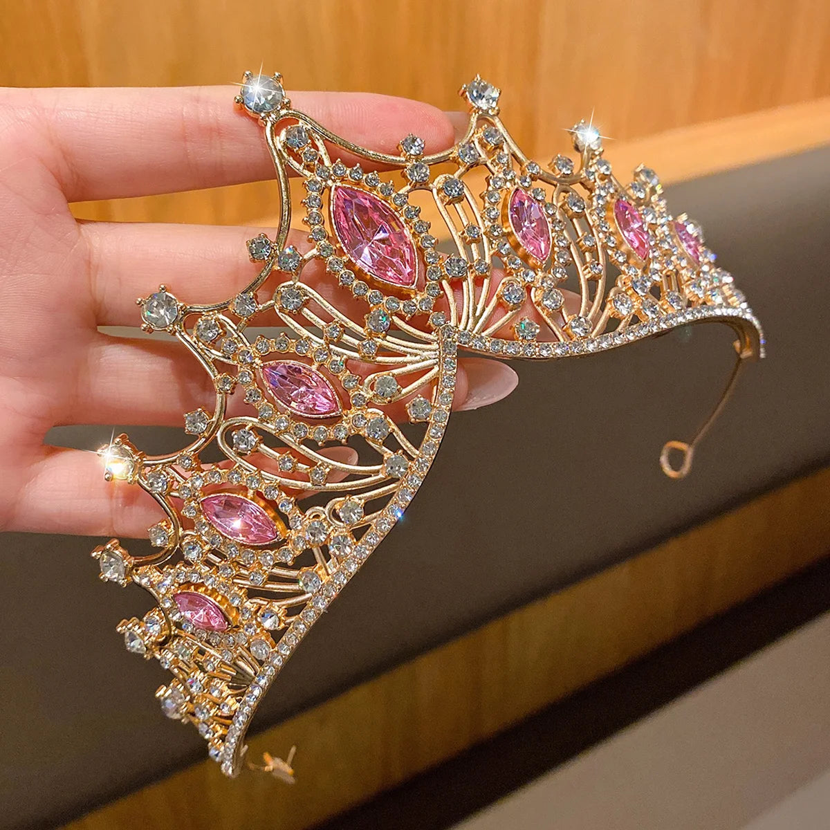 Birthday Crown Headband, Single-Piece Large Crown Hair Accessory with Eleven Style Options for Party Outfits, Celebration Photos and Stage Performances