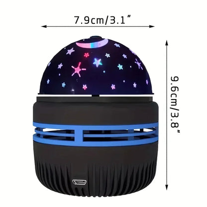 USB Galaxy Projector Light with Starry Sky, Aurora, Water Wave or Crystal Style Options, Decorative Bedroom and Party Lighting with Select Remote Versions