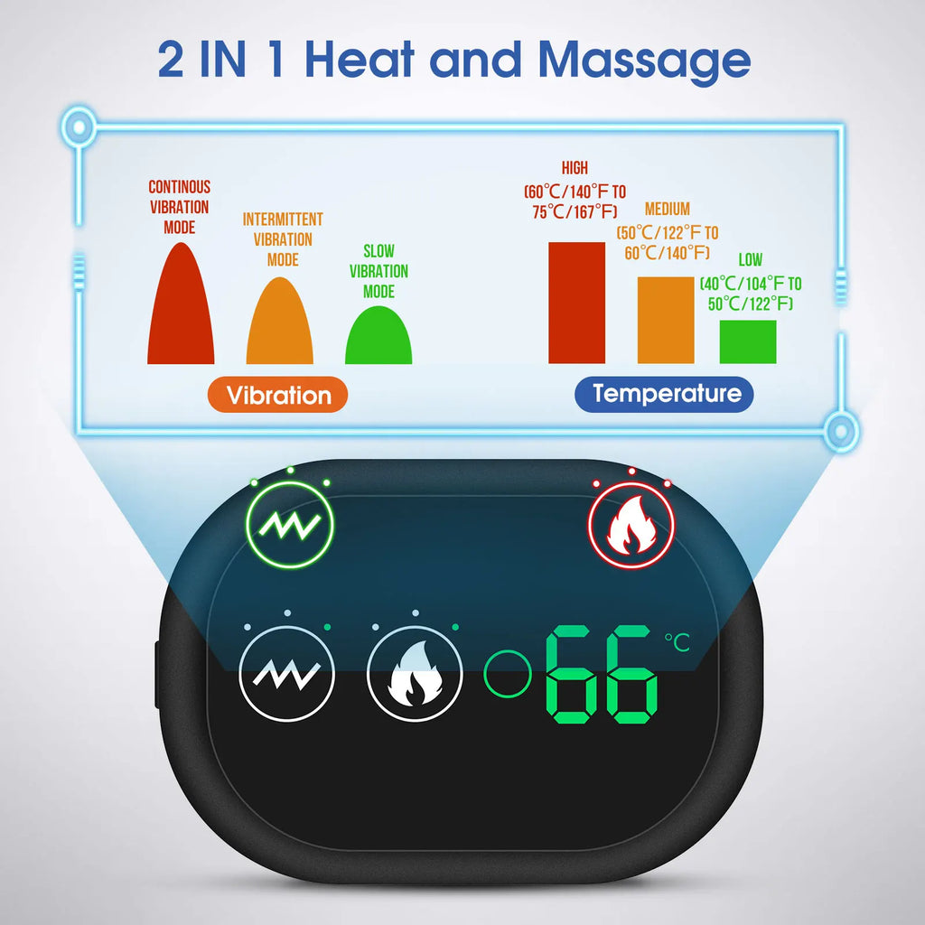 Thermal Shoulder Massage Belt with Adjustable Heating, Shoulder Brace Format and Multiple Belt, APP-Labeled and Red Light Options for Home Relaxation