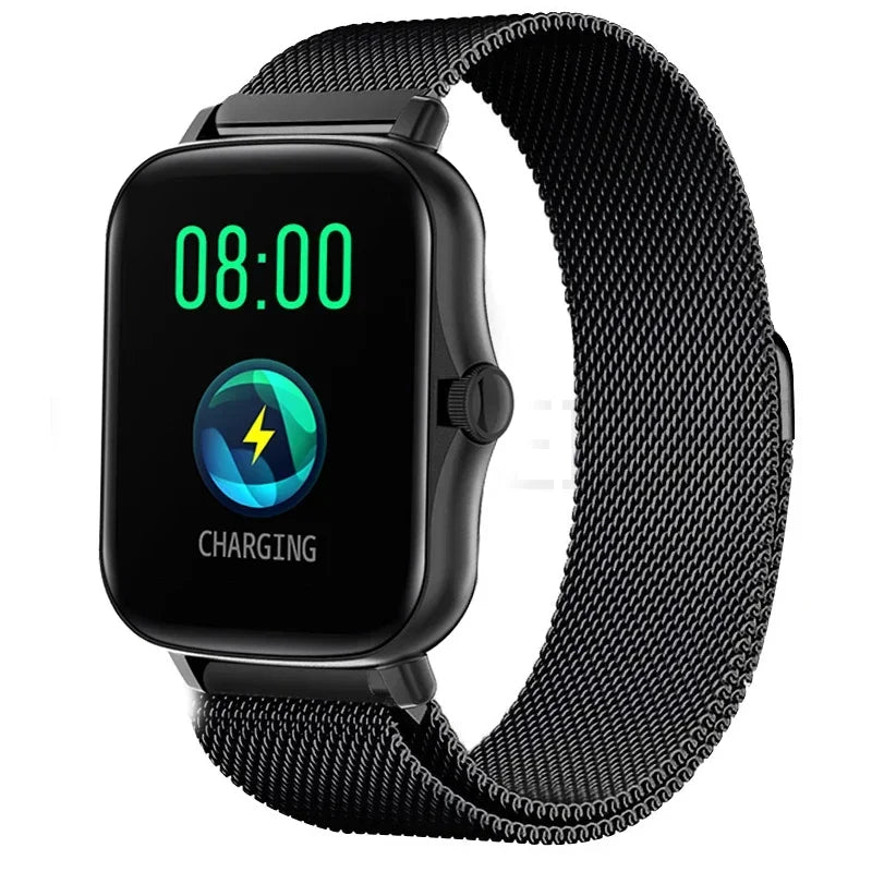 Milanese Watch Band in Stainless Steel with Magnetic Loop, 20mm or 22mm Width and Twenty-Seven Color Labels for Compatible Watch Lug Connections