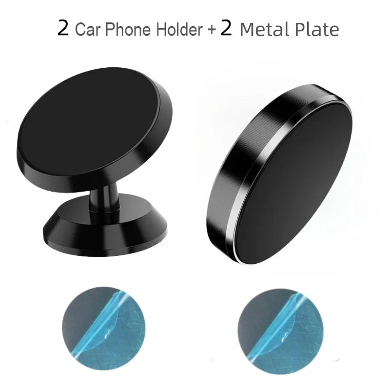 Magnetic Car Phone Holder with Fixed or 360-Degree Rotating Model Options, Dashboard and Wall Mounting References in Black, Silver, Gold and Rose Gold