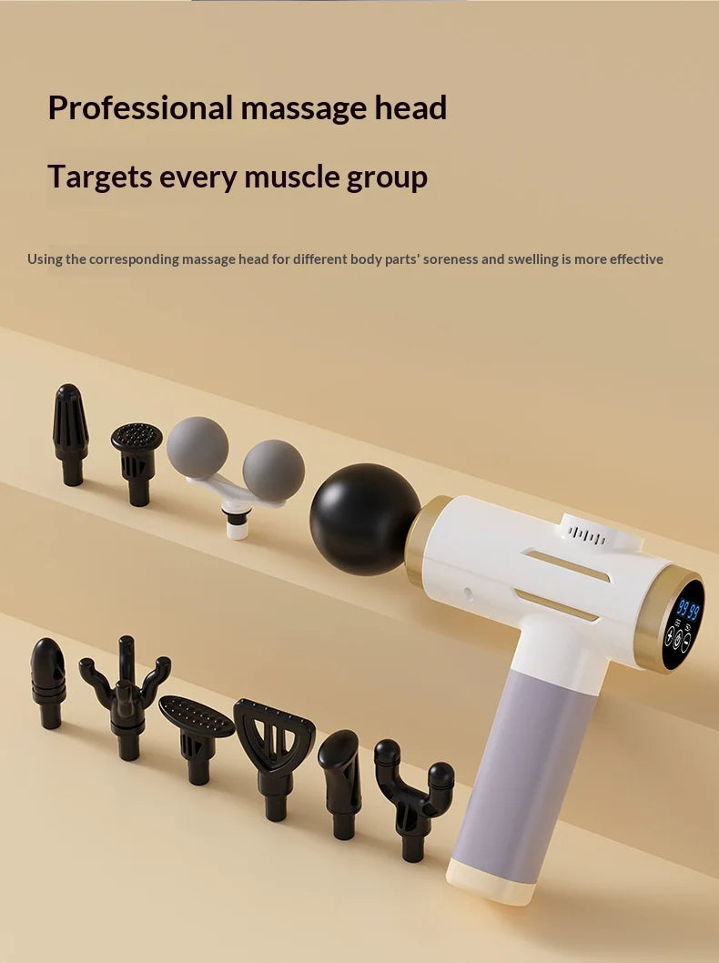 99-Level Electric Body Massager with Listed 11-in-1 Design, High-Frequency Vibration Personal-Care Device in Black or White with USB Type-C Option