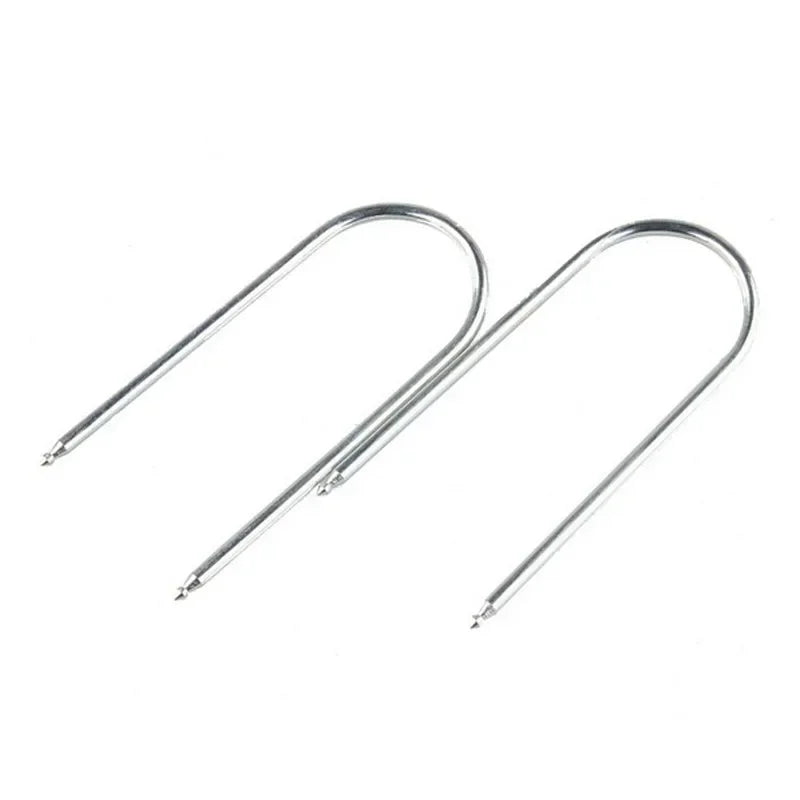 U-Style Car Radio Removal Keys, Silver Two-Piece Metal Stereo Extraction Pair with Listed 5 x 3cm Dimensions and Alfa, Fiat or Lancia Fitment References