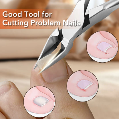 Straight Blade Toenail Clipper in Silver, Single Manual Nail Trimming Tool for Adult Personal Grooming, At-Home Pedicure and Manicure Care Routines