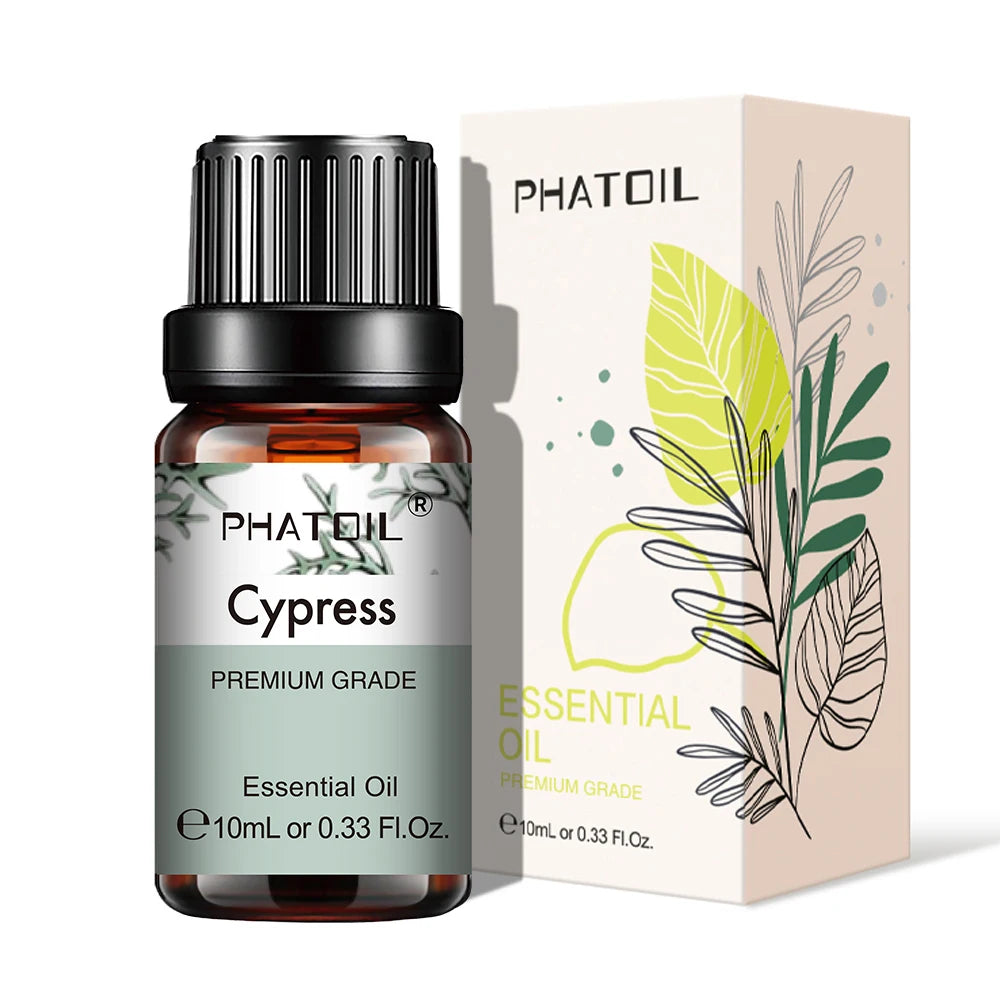 10ml Aroma Oil by PHATOIL for Compatible Diffusers and Home Fragrance, Amber Bottle with Lavender, Eucalyptus, Vanilla, Peppermint and Other Scent Options
