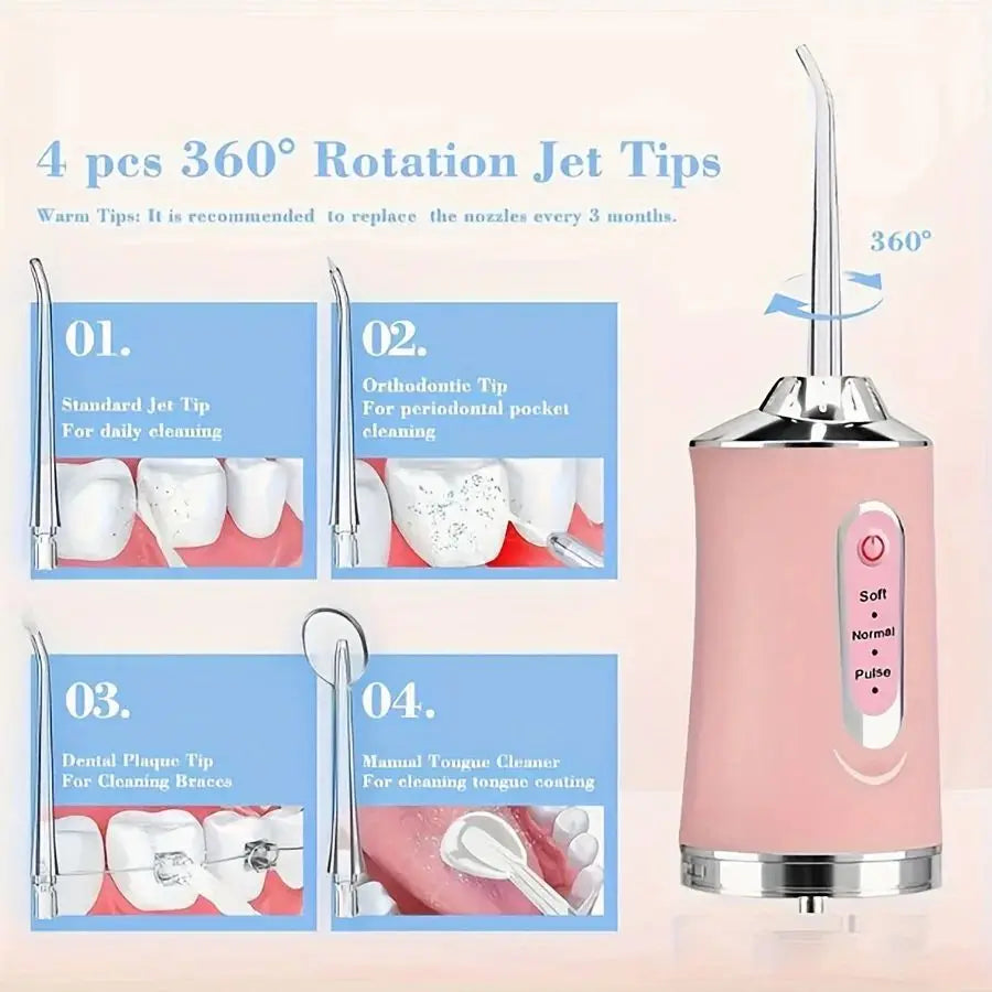 Water Flosser Replacement Nozzles, 8-Piece Oral Irrigator Tip Set for Compatible Dental Water Jet Devices and Everyday Home Oral Care Accessory Replacement