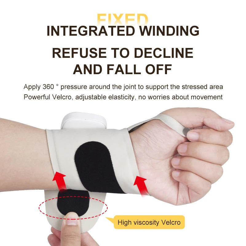 USB Rechargeable Wrist Vibration Massager, Cordless Electric Personal-Care Device in White, Dark Blue or Blue for Seated Home Relaxation Breaks
