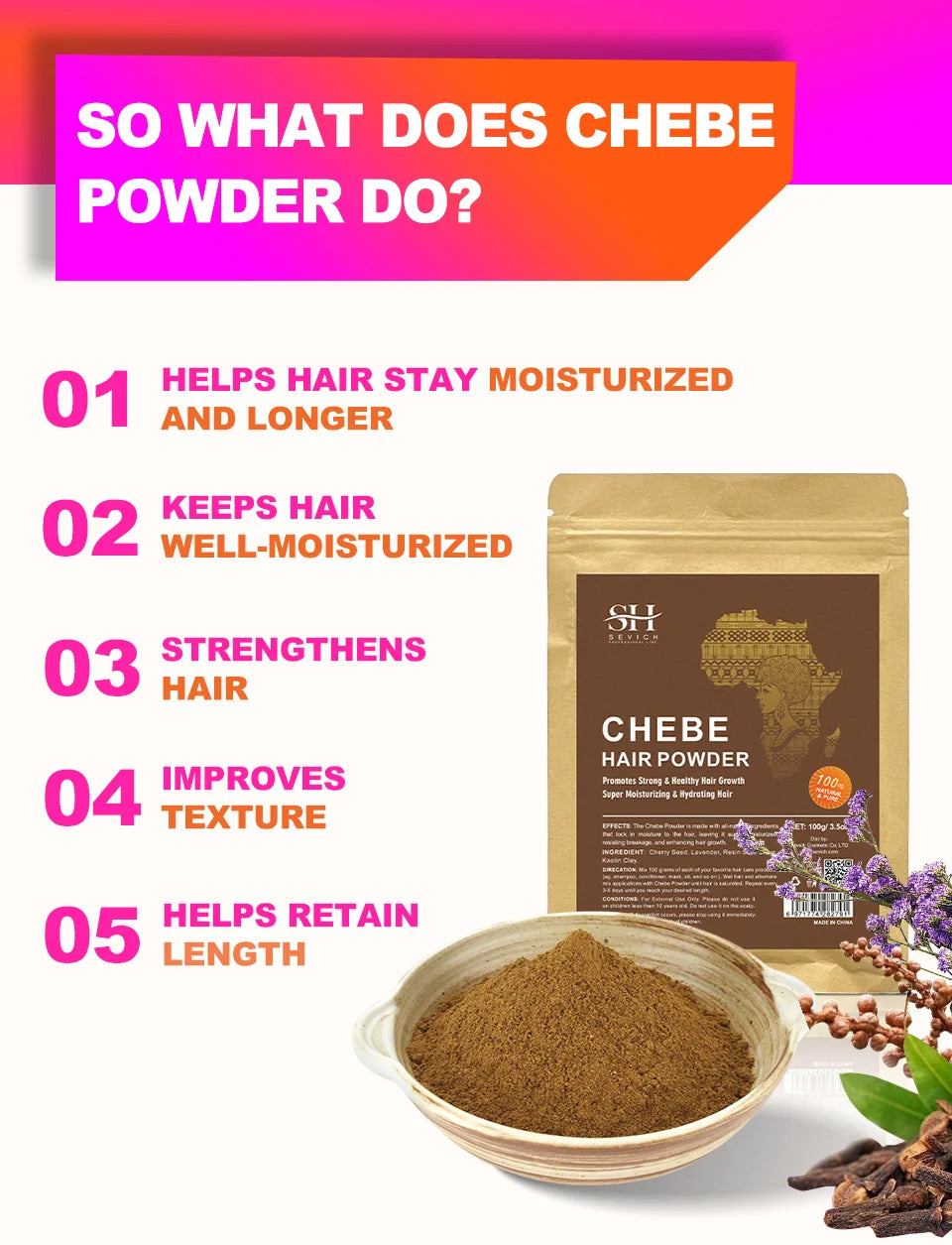 Chebe Hair Powder with One, Two or Three-Piece Pack Options for Label-Guided Cosmetic Hair Care Selection and Personal Routine Planning