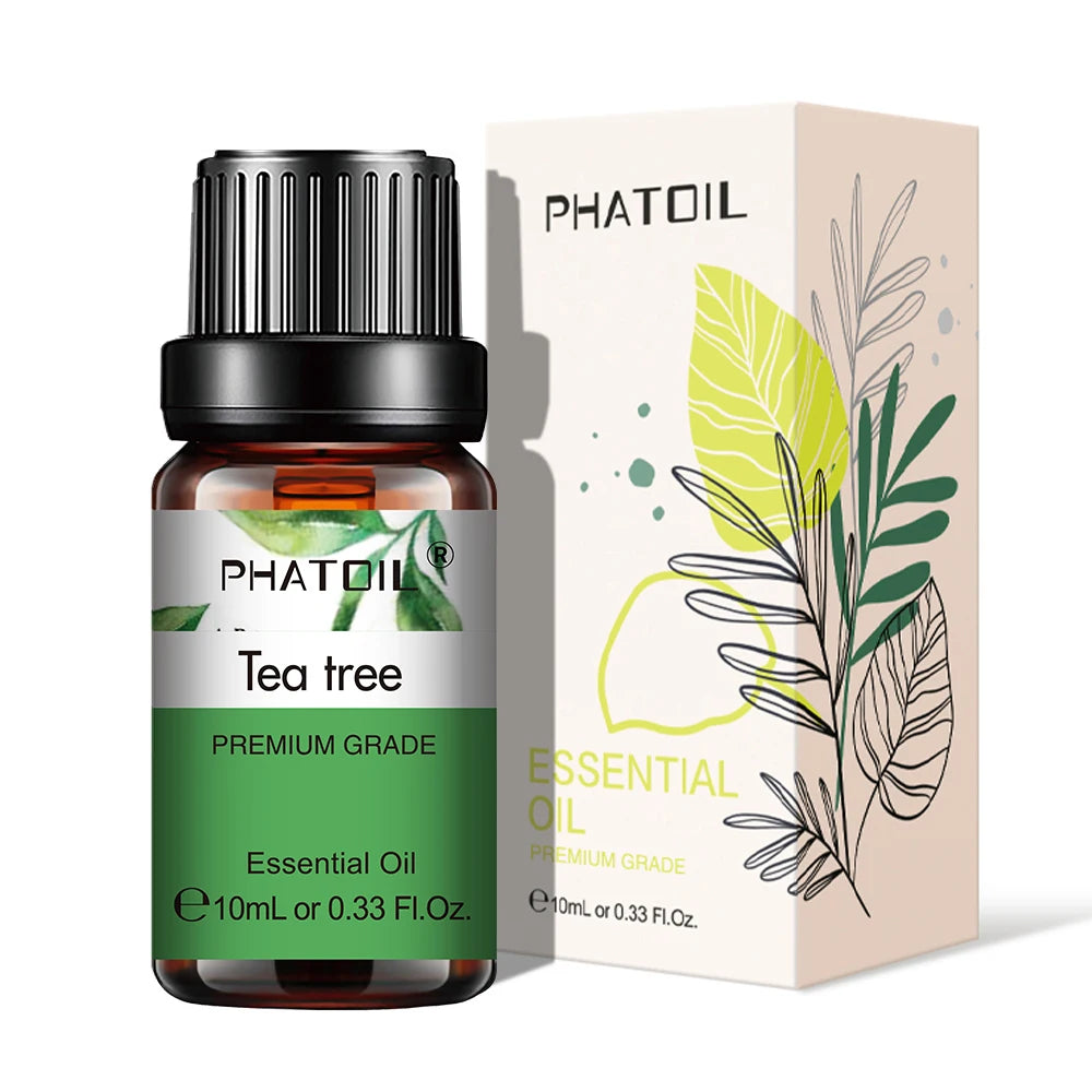 10ml Aroma Oil by PHATOIL for Compatible Diffusers and Home Fragrance, Amber Bottle with Lavender, Eucalyptus, Vanilla, Peppermint and Other Scent Options