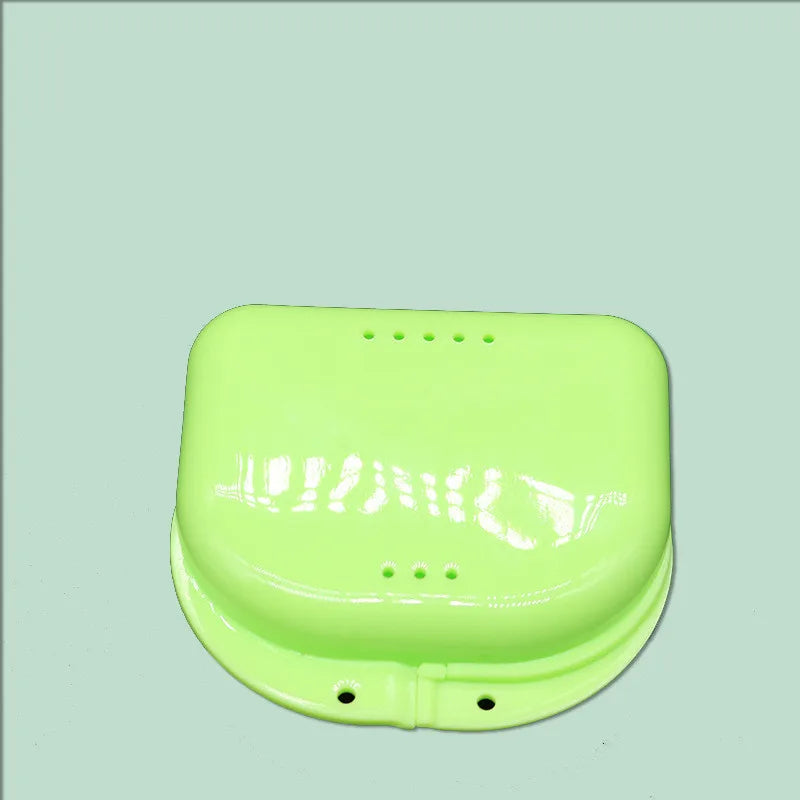 Vented Dental Storage Cases 50-Pack, Denture and Retainer Boxes with Seven Single-Color Choices or Random Mixed Colors for Compatible Removable Appliance Storage