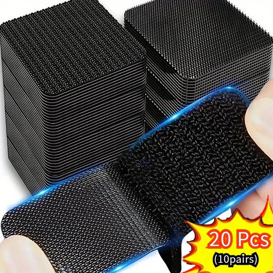 Car Mat Fixing Stickers, 20-Piece 10-Pair Double-Sided Adhesive Set with Listed 5 x 5 cm Size for Compatible Vehicle Mats and Household Surface Projects