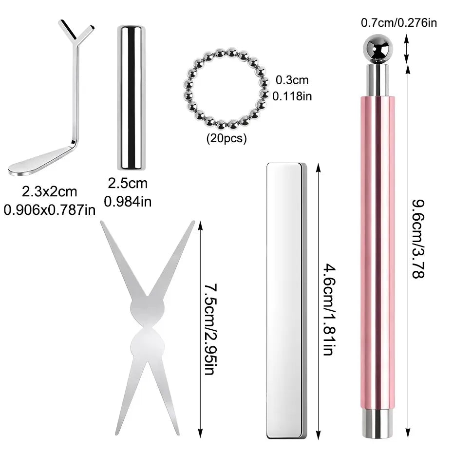 Magnetic Nail Art Tools for Cat Eye Gel Polish, 1-Piece or 6-Piece Set Options for Heart Effects, French Tips and At-Home DIY Manicures