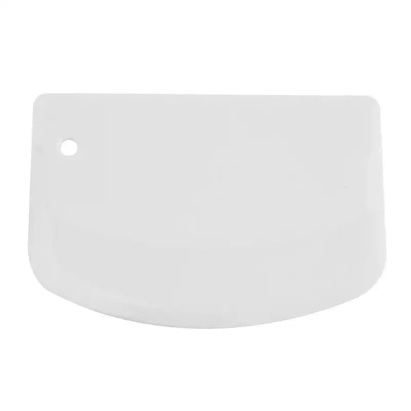 Plastic Dough Scraper in White or Blue, Single Pastry Cutter and Baking Spatula for Bread Dough, Pizza Prep, Cookie Mixtures and Fondant Kitchen Tasks