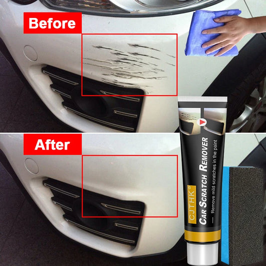 Car Scratch Remover Wax with Abrasive Polishing Compound for Mild Automotive Paint Marks, DIY Exterior Detailing Care in Single, Multi-Pack and Sponge Options