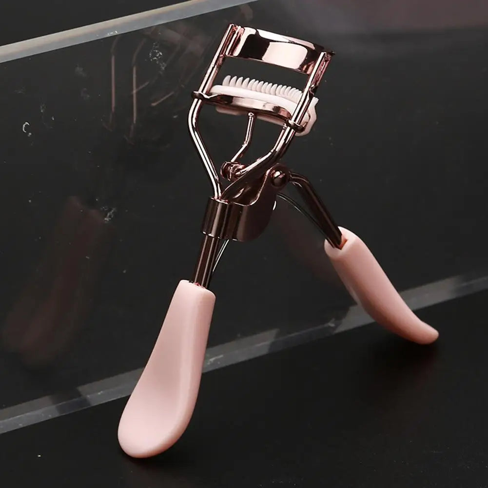 Pink Eyelash Curler with Comb, Curved-Frame Manual Lash Styling Tool in Listed 11 x 3.5cm Size for Adult Everyday Makeup and Personal Beauty Kits