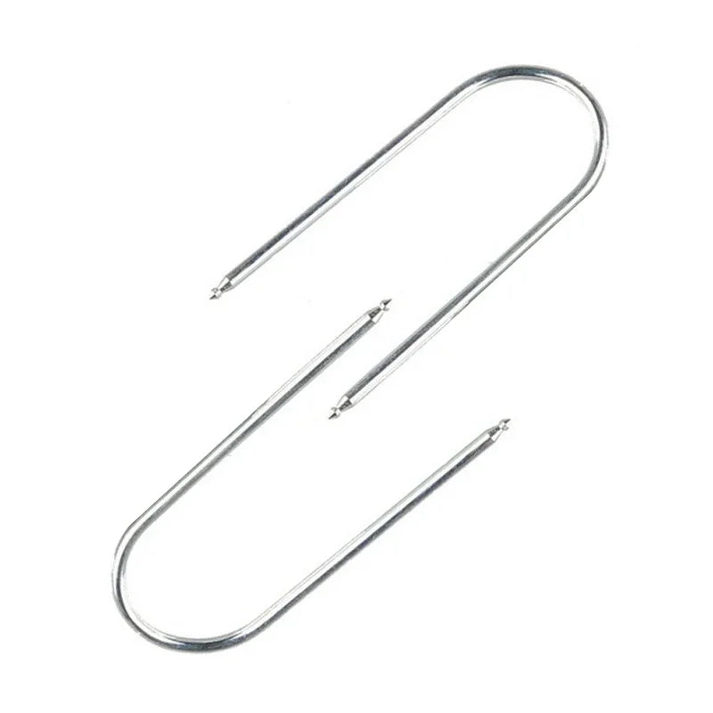 U-Style Car Radio Removal Keys, Silver Two-Piece Metal Stereo Extraction Pair with Listed 5 x 3cm Dimensions and Alfa, Fiat or Lancia Fitment References