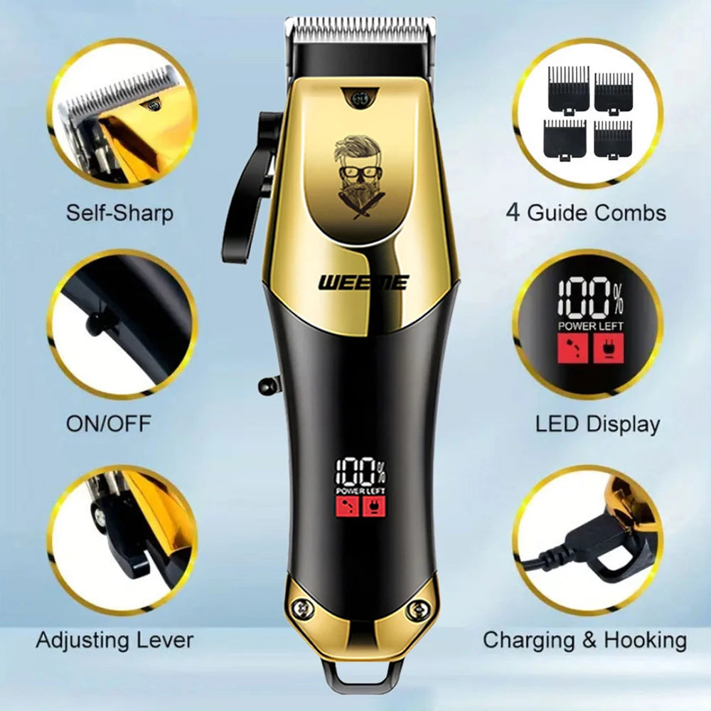 Vintage Rechargeable Hair Trimmer for Men's Hair and Beard Grooming, T9 Listing Reference with Twelve Coded Model Choices for Everyday Personal Care