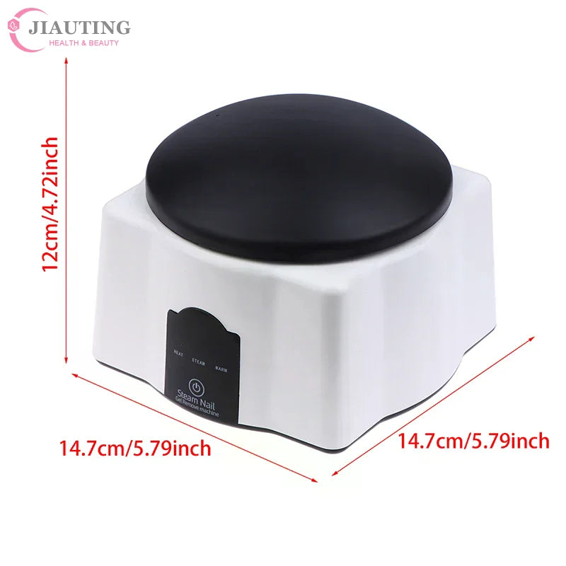 Electric Steam Nail Polish Remover with Listed 36W Power and 12V 3A Rating, PP Body, Silicone Pad, Remover Bowl and Two Covers, Four Plug Options