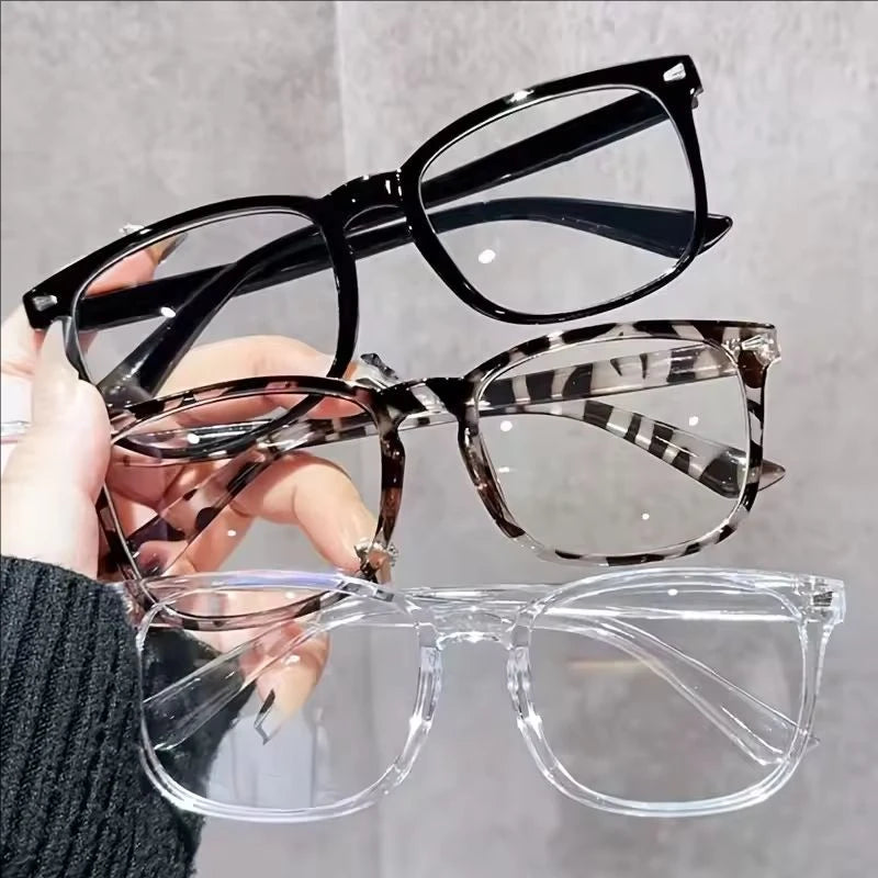1/3PCS Minimalist Square Transparent Lens Glasses - Blue Light Barrier Suitable For Daily And Casual Wear 15969