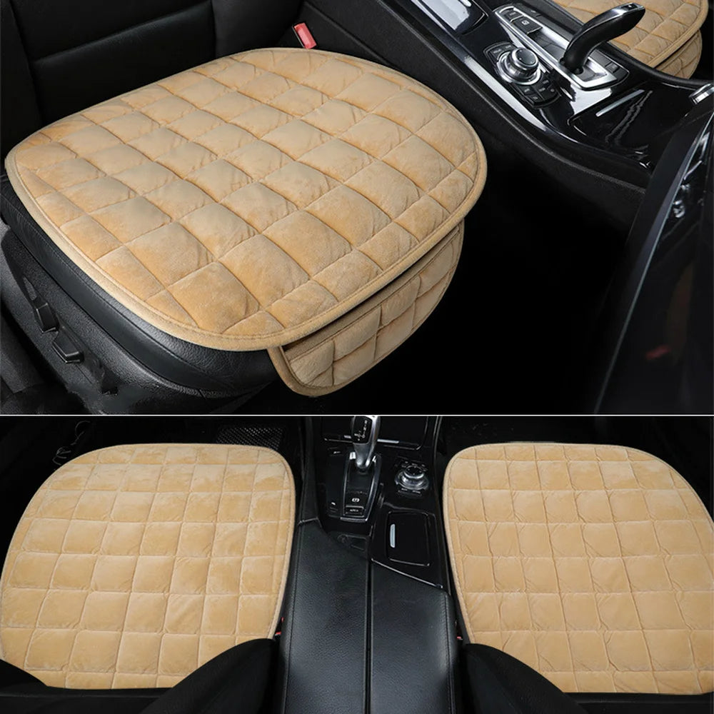 Winter Car Seat Cushion, 50 x 50cm Flocking Cloth Seat Pad with Listed Anti-Slip and Breathable Design in Six Colors for Compatible Vehicle Seats