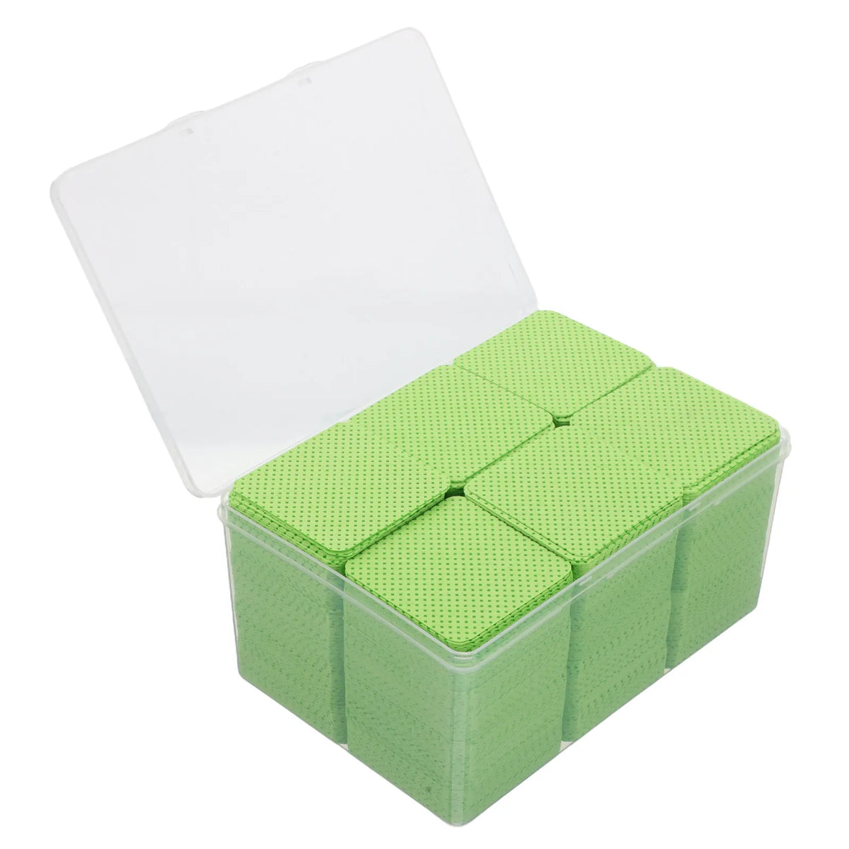Nail Polish Remover Pads, 1080 Lint-Free Cotton Wipes in Green with Storage Box for Manicure Prep, Nail Tool Cleaning and Eyelash Glue Cleanup