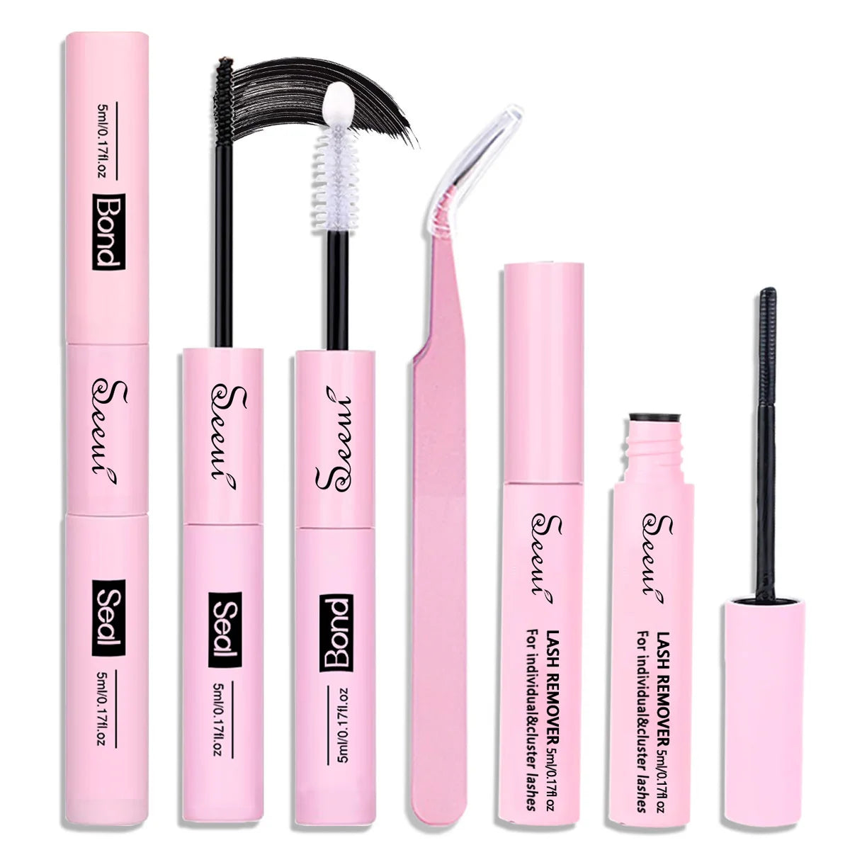 SEEUI Lash Bond and Seal with Glue, Remover and Application Tool Options, DIY Eyelash Adhesive Selection for Adult False Lash Makeup and Beauty Routines