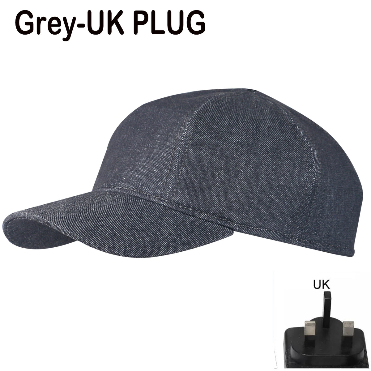 LED Light Scalp Cap with Normal, Breathing, 10Hz and 40Hz Mode References, Listed Rechargeable 2000mAh Battery and Black or Grey Regional Plug Options