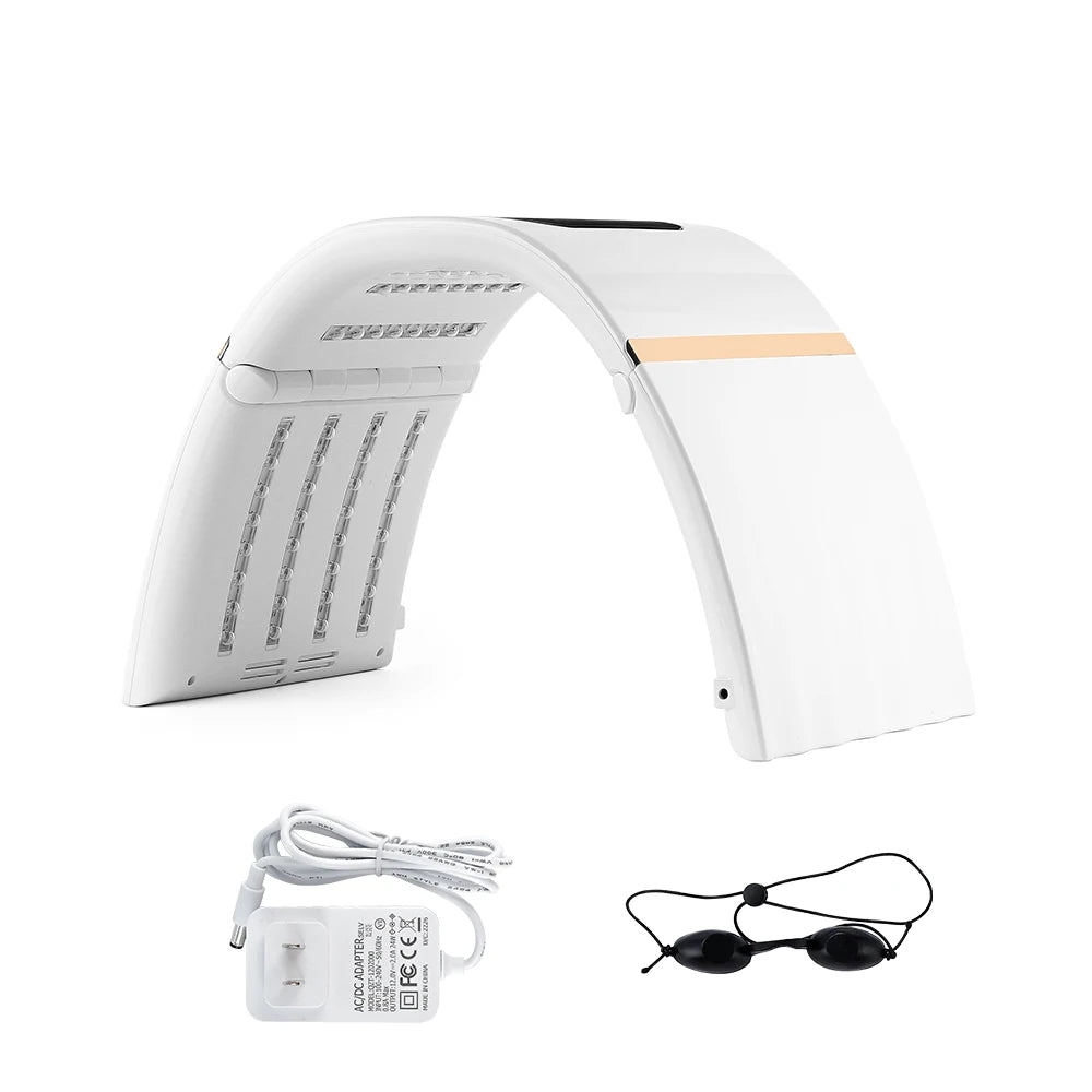LED Beauty Light Machine with Foldable Face and Body Design, Seven Color and Heating Model References, Eye Protection and Regional Plug Options