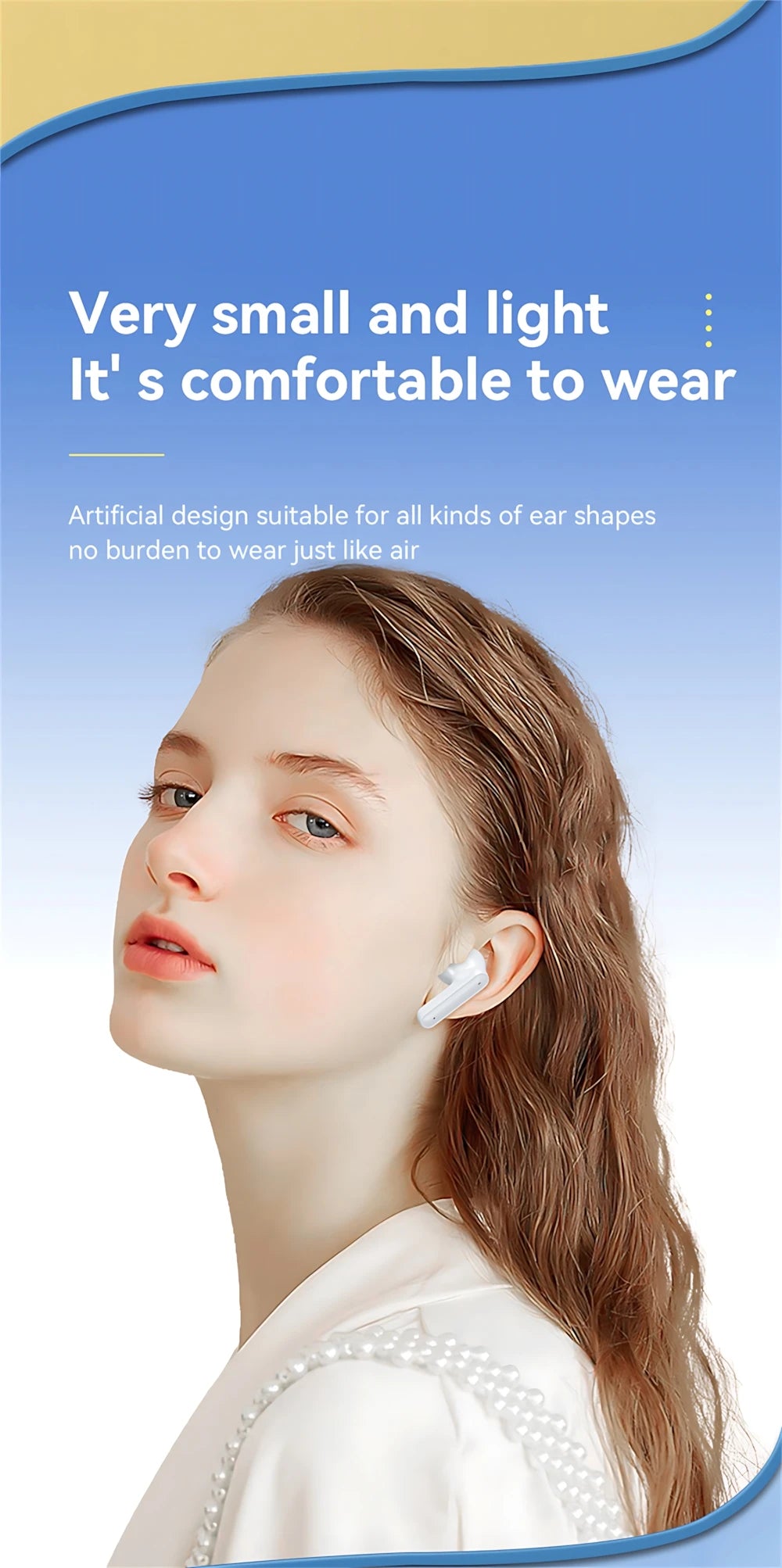 Mini Slim Bluetooth Earbuds with LED Battery Display Charging Case, TWS In-Ear Stereo Earphones with Microphone in Skin, Black or White for Music and Calls