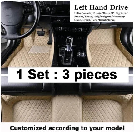 Jetta A5 Car Floor Mats for Listed Volkswagen 2006–2012 Models, Interior Floor Cover Set in Red, Coffee, Beige and Black Combinations with Fit Verification Required
