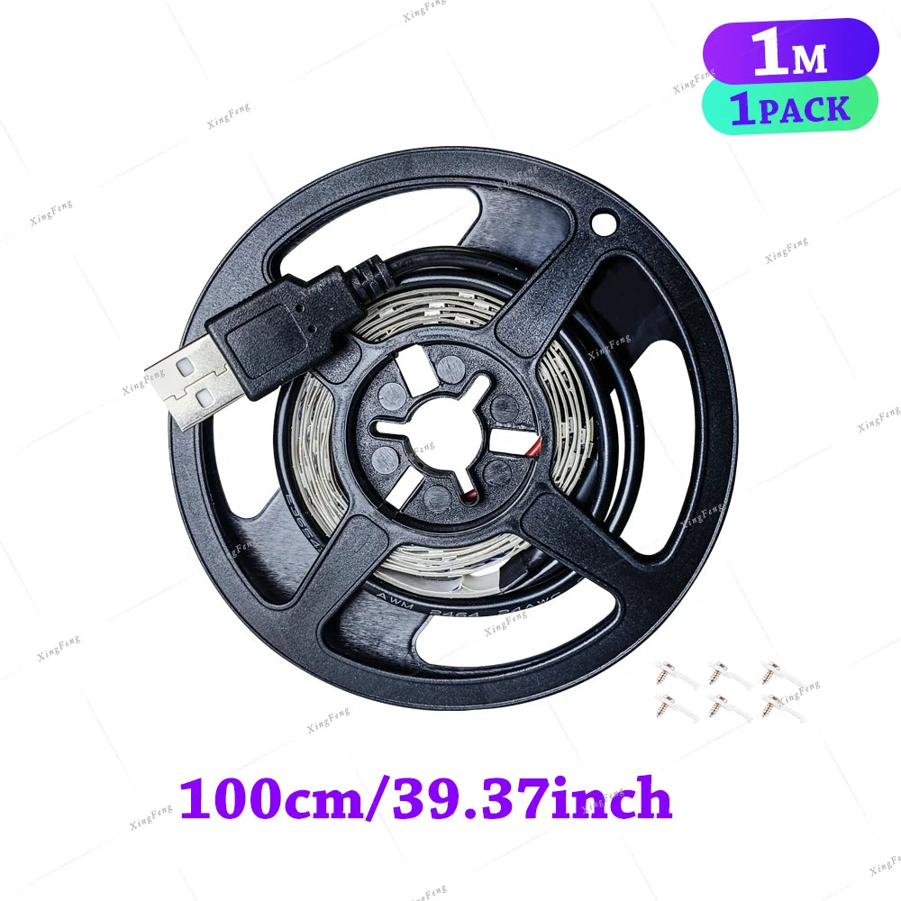 Blacklight LED Strip with 5V USB Power and Listed 60 LEDs per Meter, Eleven Length Options for Fluorescent Posters, Party Decorations and Indoor Glow Displays