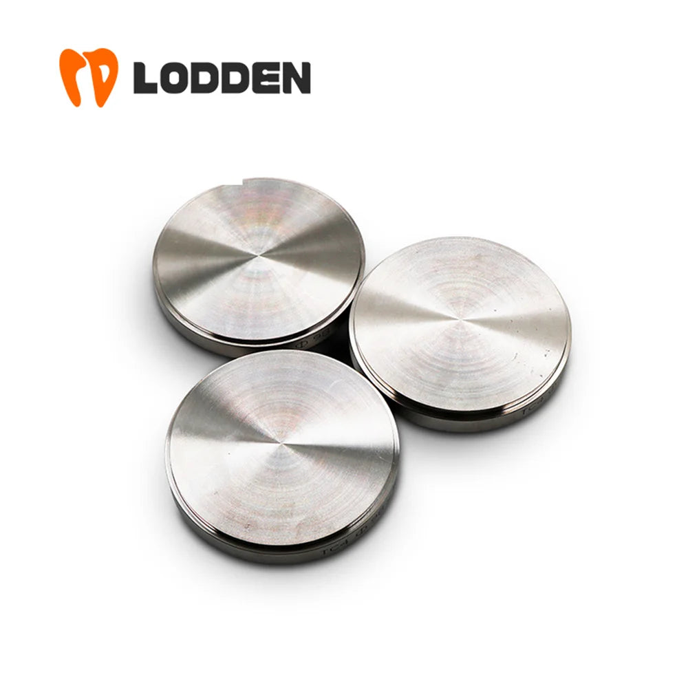 Dental Titanium Milling Disc LODDEN with 98mm Diameter and TC4 GR5 Labels, Eight Thickness Options from 10 to 25mm for Professional CAD CAM Material Review