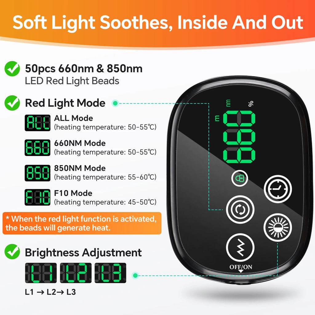 Thermal Shoulder Massage Belt with Adjustable Heating, Shoulder Brace Format and Multiple Belt, APP-Labeled and Red Light Options for Home Relaxation