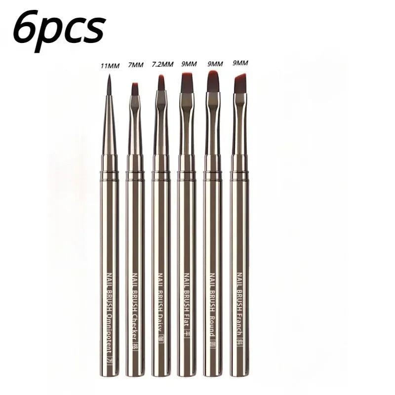 Nail Art Striping Brushes for Fine Lines and Detail Painting, 6–25mm Listed Liner Sizes with Individual and Set Options for DIY Manicure Designs