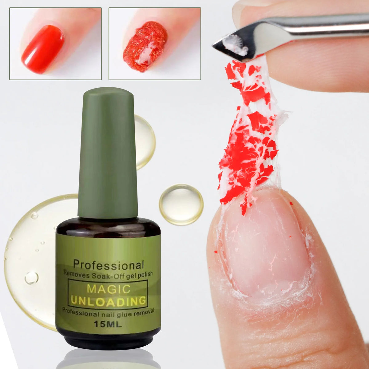 Brush-On Gel Nail Polish Remover with Listed 15ml Content and Single-Bottle Package Reference, Nine Coded Options for Adult Manicure Removal Routines