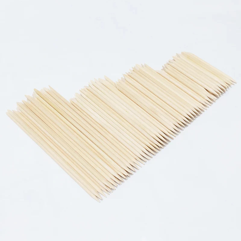 Wooden Cuticle Pusher Sticks by Lurayee, 7.5 to 15cm Length Options for Nail Art Detailing, Rhinestone Placement and Manicure Sticker Application