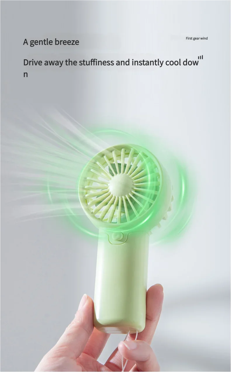AA Battery Handheld Fan with Mini Portable Design, Pink, White or Green Options Without Batteries for Personal Airflow, Everyday Carry and Summer Outings