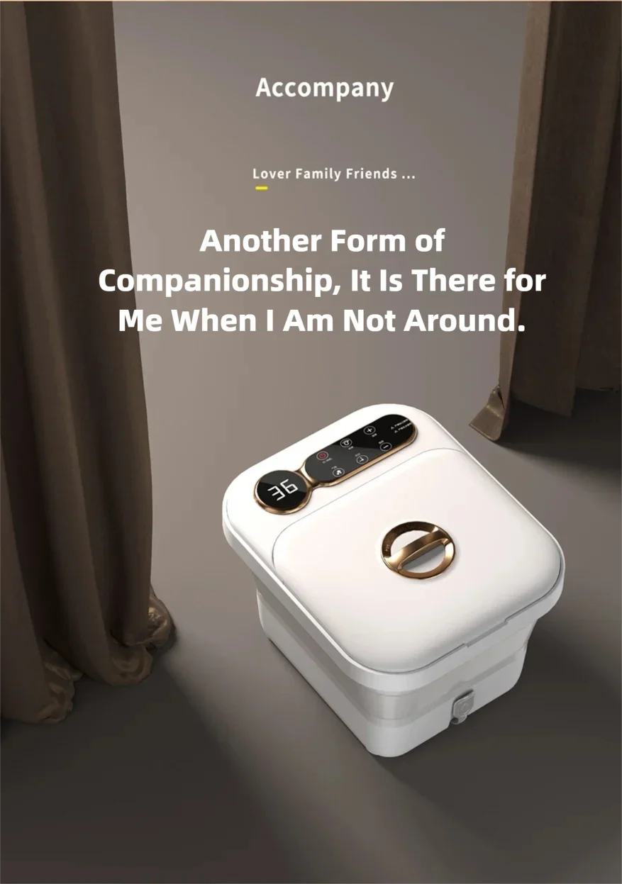 Heated Foldable Foot Spa H9802A with Listed Touch Controls, Temperature Settings and Detachable Roller Massage Plate for Home Foot Care, EU Plug Option