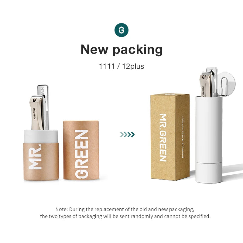 Anti-Splash Nail Clipper Options by MR.GREEN with Stainless Steel and Zinc Alloy References, MR-1111 Series Design for Adult Fingernail Grooming
