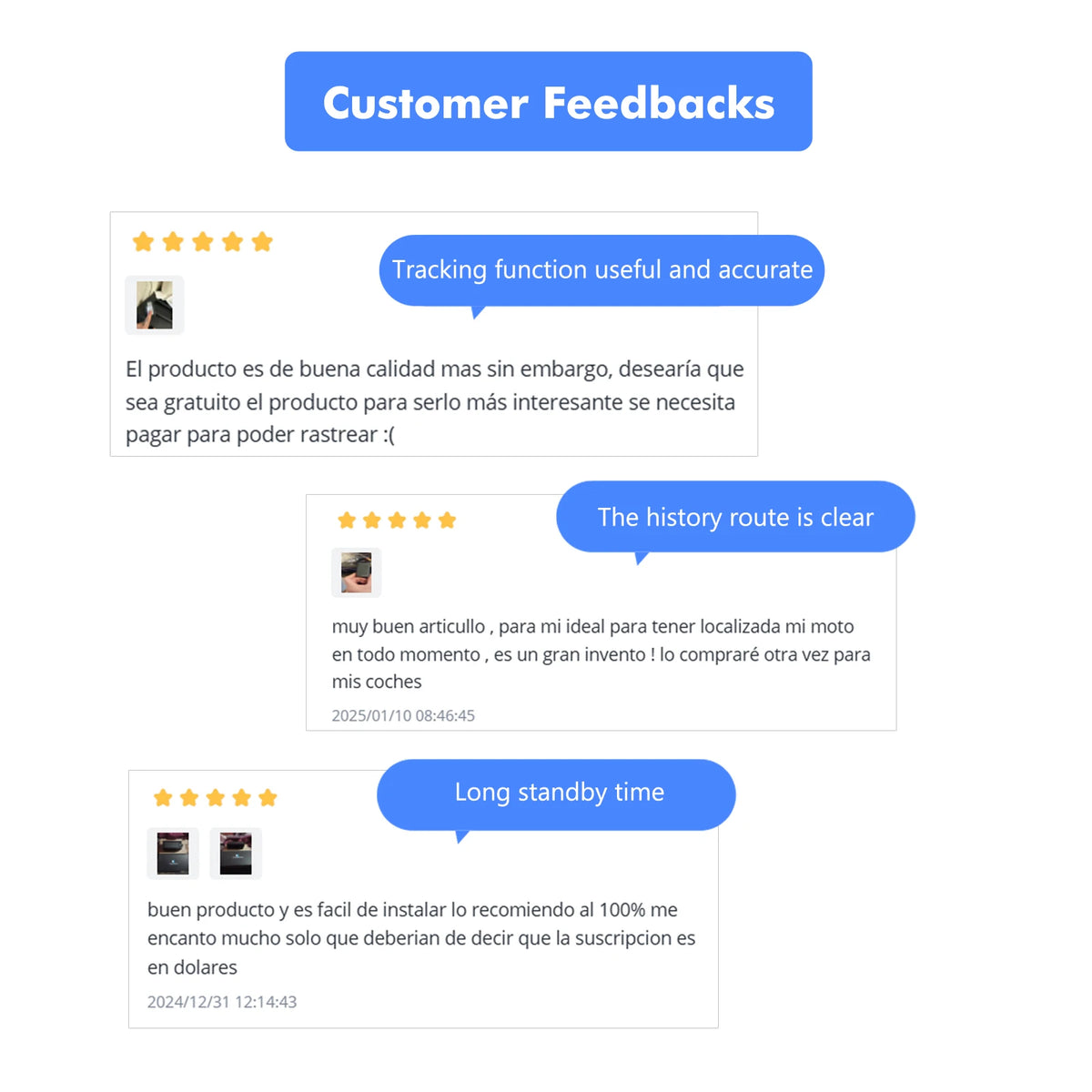 4G GPS Vehicle Tracker for Cars and Motorcycles with TrackerOne App, Included SIM Reference, Geofencing and 7500mAh Battery, Paid Service Required